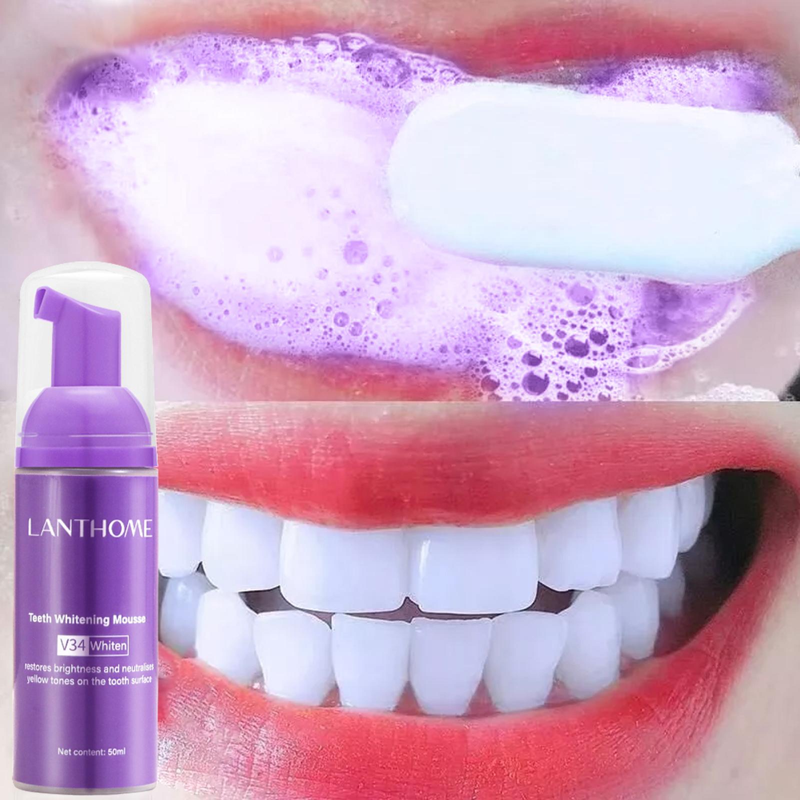 Teeth Whitening Foam Toothpaste - 50MLTeeth Whitening Mousse Remove Stains Fresh