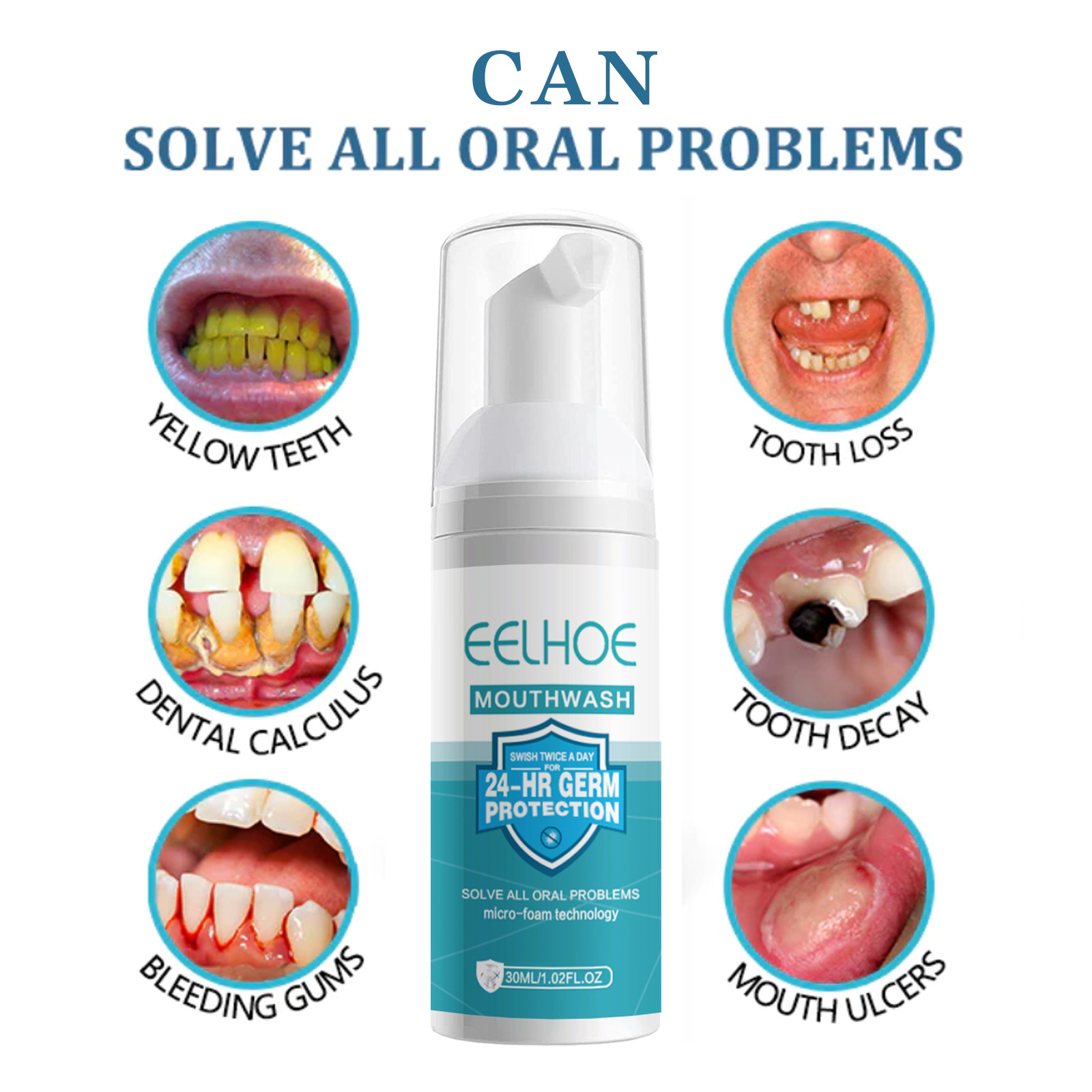 EELHOE Tooth Whitening Cleanin - Teeth Whitening Foam Toothpaste 评论和价格