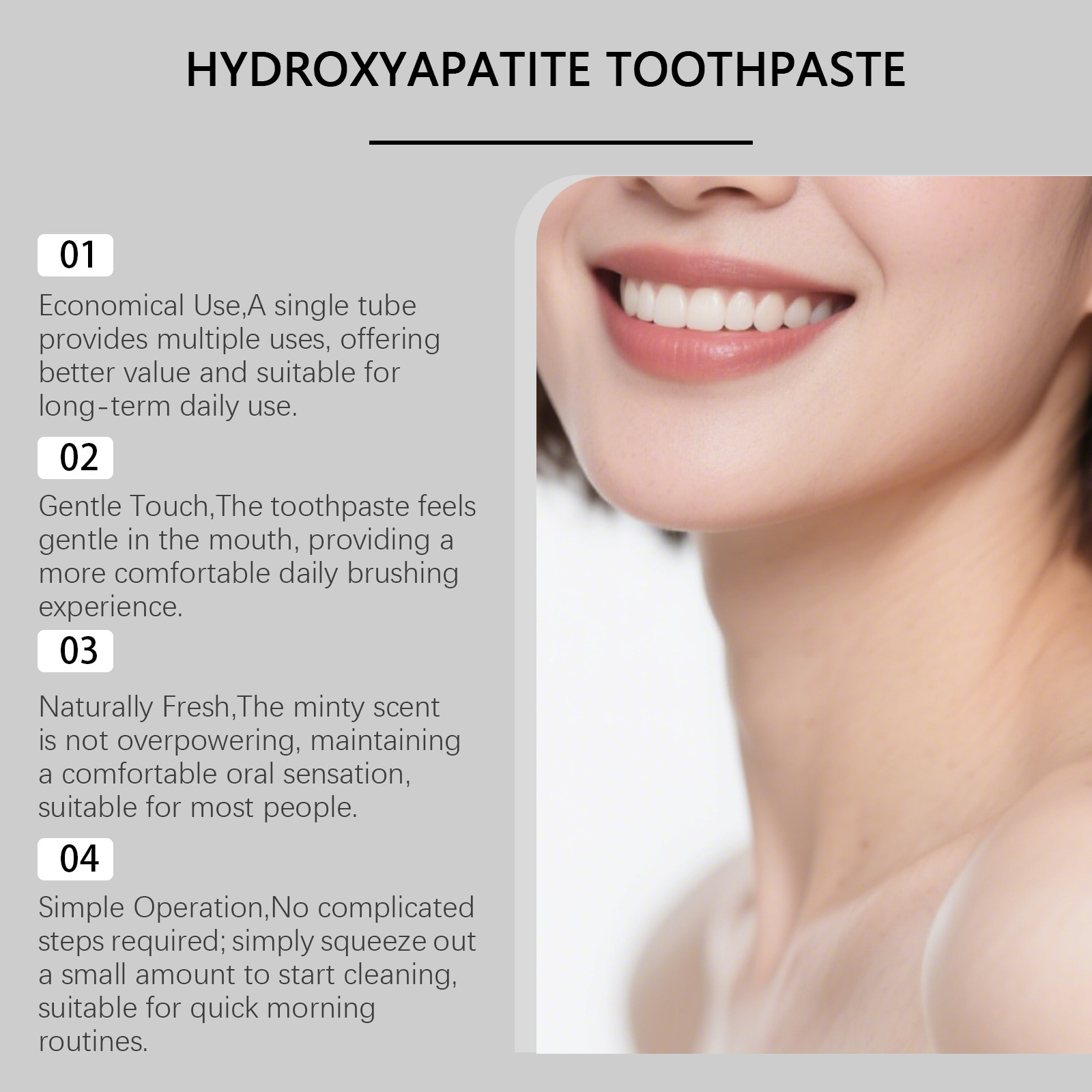 7.5% Hydroxyapatite Peppermint - Teeth Whitening Foam Toothpaste 评论和价格