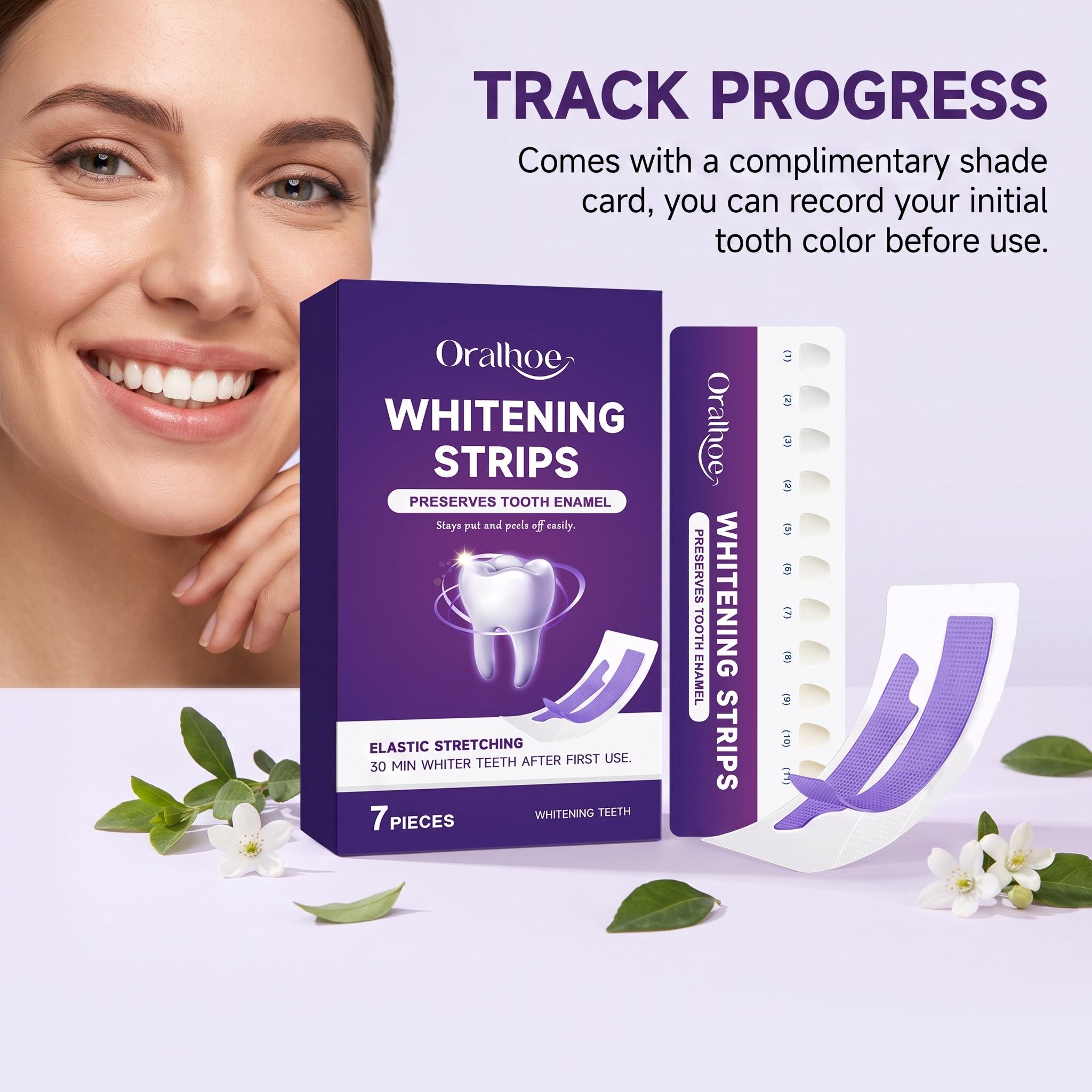 Purple Teeth Whitening Strips  - Teeth Whitening Shade Guide 评论和价格