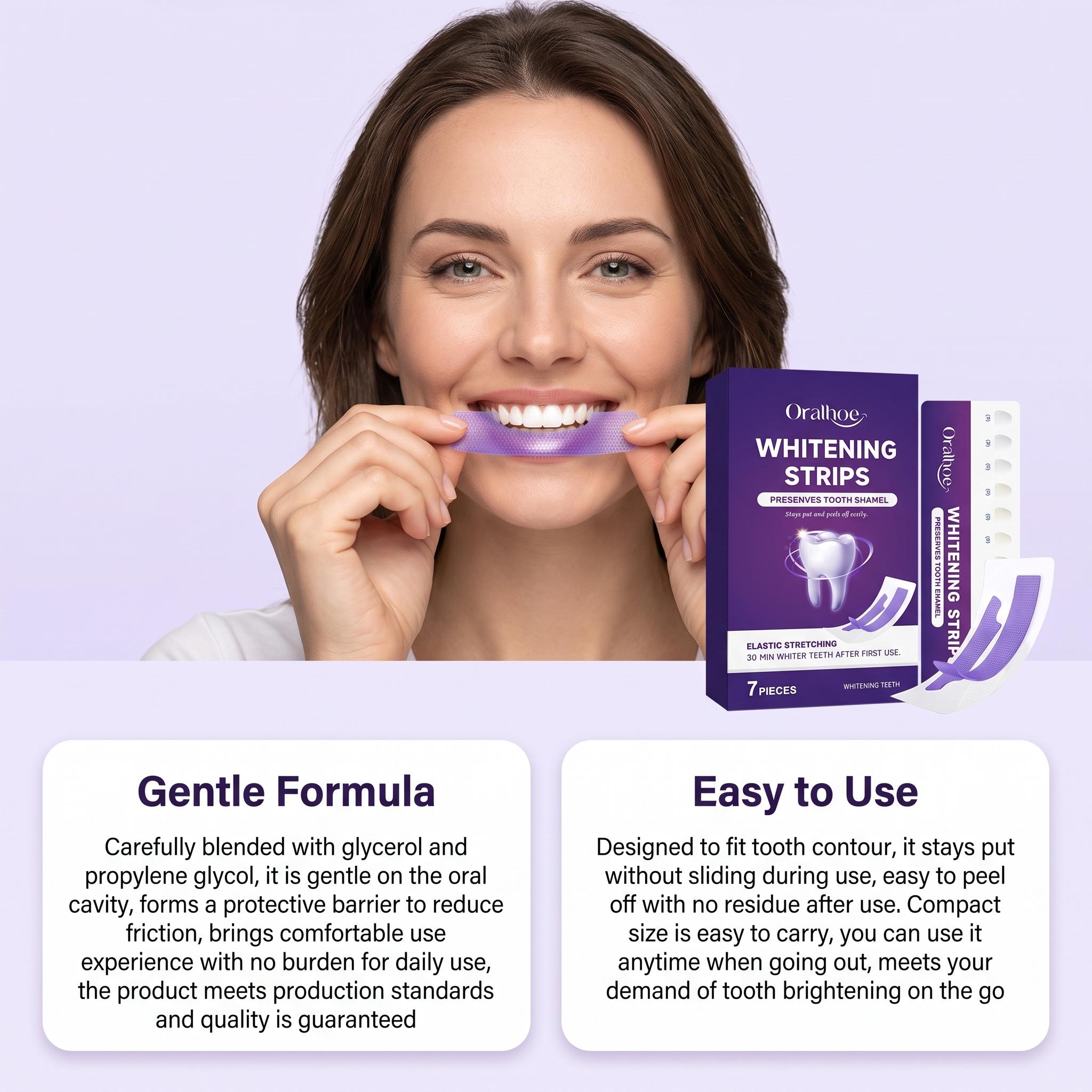 Purple Teeth Whitening Strips  - Teeth Whitening Shade Guide 评论和价格